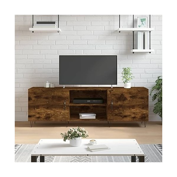 Meuble TV de jardin en chêne fumé 150 x 30 x 50 cm