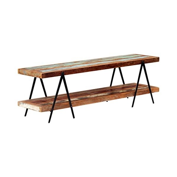 Meuble TV | Style Classique | Rangement matériel télé Audio Video Gaming | 160x40x50cm Multicolore