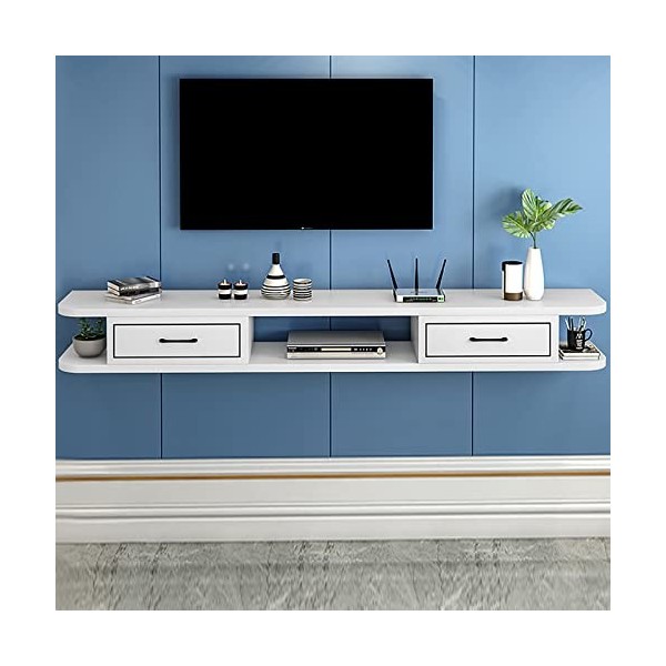 WANGPP Meuble TV/Meuble TV Flottant Mural,Meuble TV Suspendu,étagère Murale,avec Tiroir Et Unité De Rangement Console Audio/v