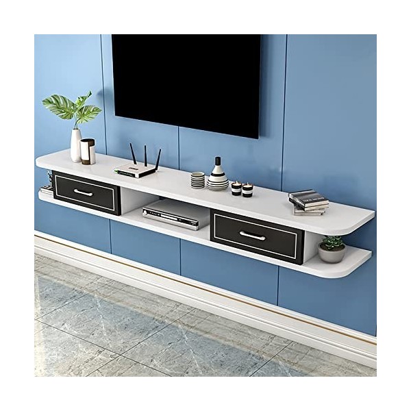 WANGPP Meuble TV/Meuble TV Flottant Mural,Meuble TV Suspendu,étagère Murale,avec Tiroir Et Unité De Rangement Console Audio/v
