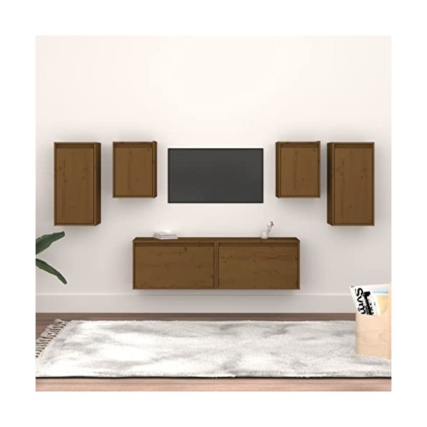 VEEKI Meuble TV, Meuble TV Suspendu, Meuble TV Industriel, Meuble TV Bois, Meuble Chambre, Convient pour Salon ou Chambre, Me