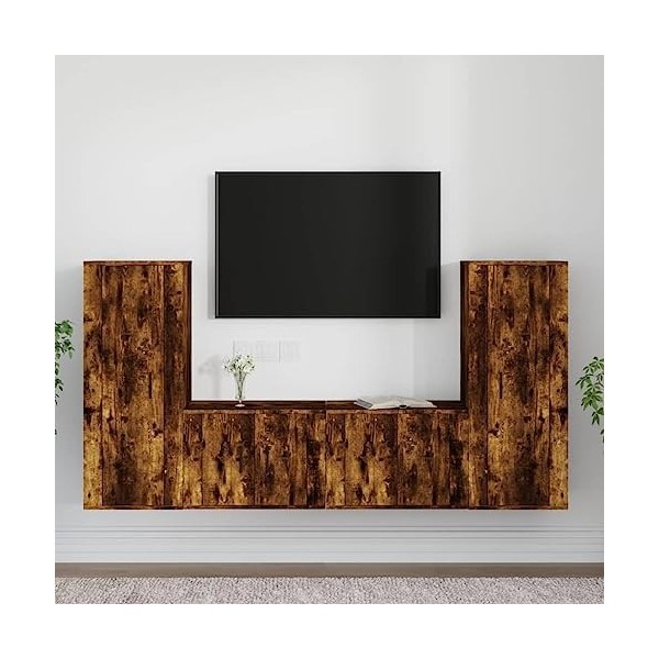 VEEKI Meuble TV, Meuble TV Suspendu, Meuble TV Industriel, Meuble TV Bois, Meuble Chambre, Convient pour Salon ou Chambre, En