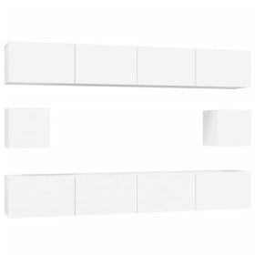 vidaXL Ensemble de Meubles TV 6 pcs Blanc Bois dingénierie