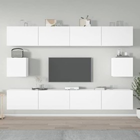 vidaXL Ensemble de Meubles TV 6 pcs Blanc Bois dingénierie