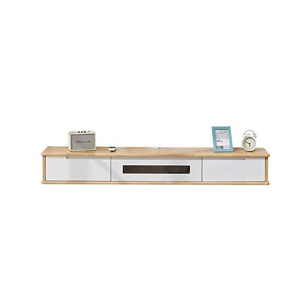 Meuble TV Mural àéTagèRe Flottante, Support de Rangement Pour les Composants TV, éTagèRe de Divertissement Pour Console Multi