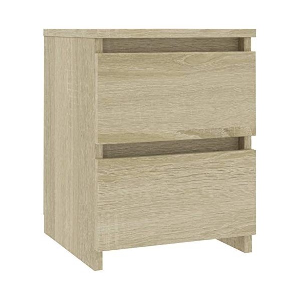 vidaXL 2X Tables de Chevet Table de Nuit Armoire de Chevet avec 2 Tiroirs Table de Canapé Salon Chambre à Coucher Maison Blan