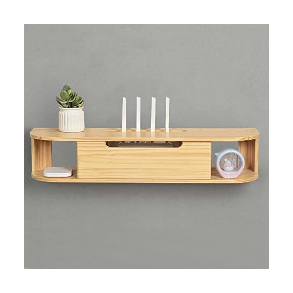 KAXGU Meuble Tv Flottant En Bois Avec Espace de Rangement Ouvert Composant DÉtagère Pour Meuble Tv Mural Avec Gestion Des Câ
