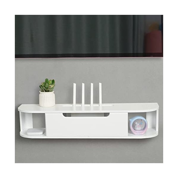 KAXGU Meuble Tv Flottant En Bois Avec Espace de Rangement Ouvert Composant DÉtagère Pour Meuble Tv Mural Avec Gestion Des Câ