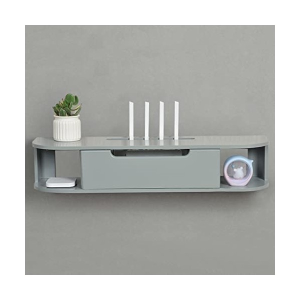 KAXGU Meuble Tv Flottant En Bois Avec Espace de Rangement Ouvert Composant DÉtagère Pour Meuble Tv Mural Avec Gestion Des Câ