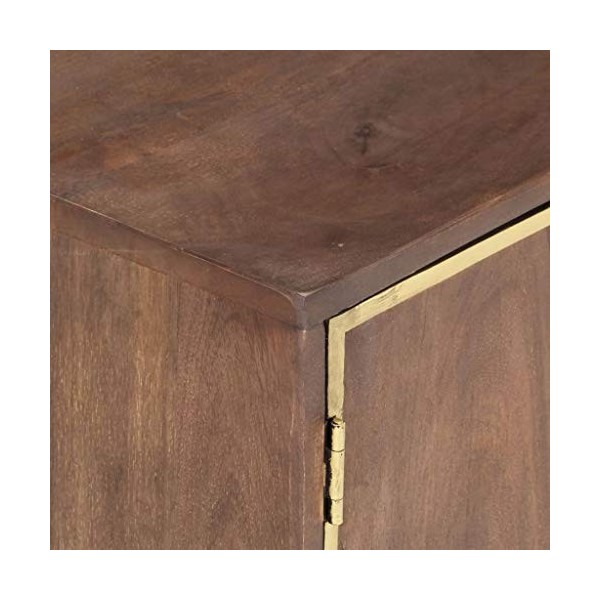 FAMIROSA Meuble TV 120x30x46 cm Bois Solide de Manguier