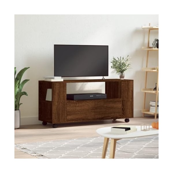 Meubles-TV Meuble TV Chêne Marron 102x34,5x43 cm Bois dingénierie