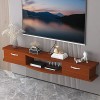 Uvency Meuble Tv Mural Console Multimédia Murale Avec 1 Porte 39,3/47,2/55,1", Étagère Flottante Pour Composants de Meuble Tv