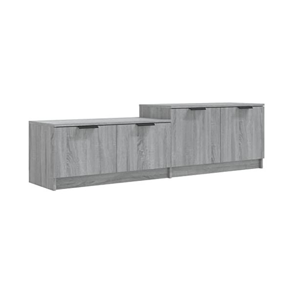 vidaXL Meuble TV Armoire Basse Centre de Divertissement Armoire Média Salon Salle de Séjour Intérieur Chêne Marron 158,5x36x4