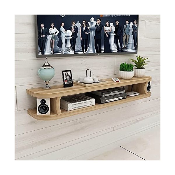 URBERY Meuble TV Mural, Meuble TV Flottant pour Petit Appartement, Meuble TV Suspendu Simple Salon Chambre Support De Stockag