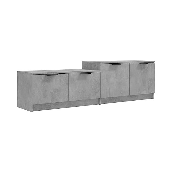 vidaXL Meuble TV Armoire Basse Centre de Divertissement Armoire Média Salon Salle de Séjour Intérieur Chêne Marron 158,5x36x4