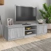 CUTSKY Meuble TV Sonoma Gris 140 x 40 x 35,5 cm Bois dingénierie