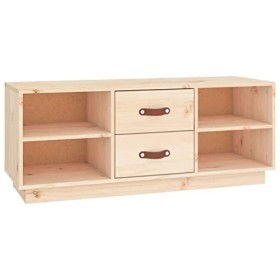 GANDUS Meuble TV en pin massif 100 x 34 x 40 cm