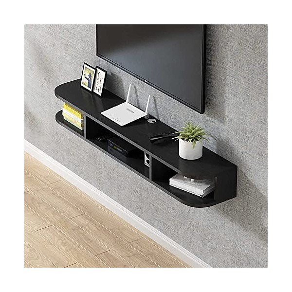 LILUKO Meuble TV Flottant, Économisez De lespace Meuble TV Suspendu, Support De Stockage De Fond De Mur pour Les Composants