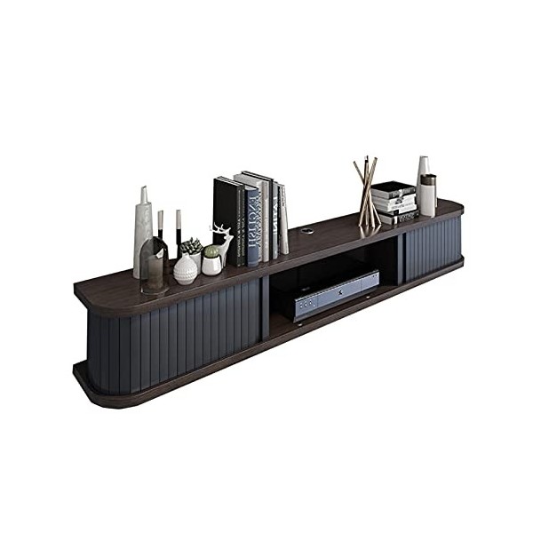 SXSGSM Meuble TV Mural Meuble TV Flottant Salon Console de Divertissement étagère pour décodeur câble/Lecteur DVD/Jeu Console