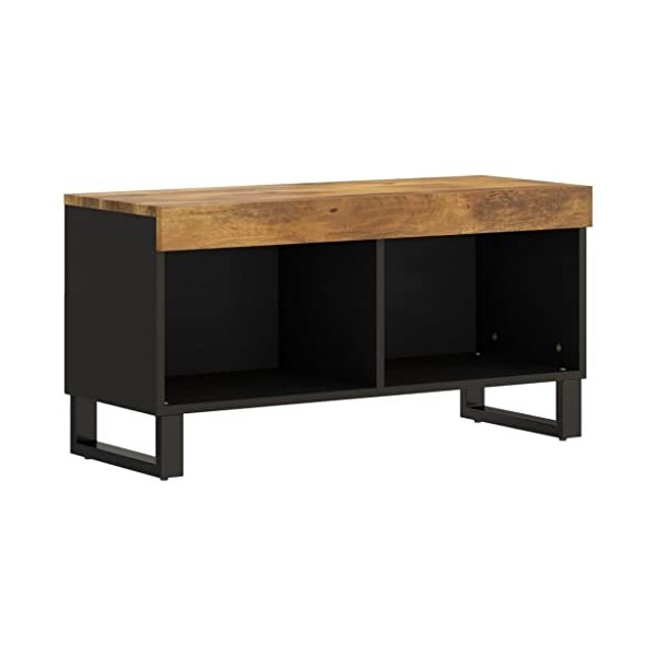 Home Hardware Businese Meuble TV en bois massif Mangue 85 x 33 x 43,5 cm