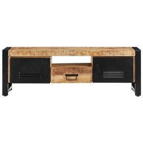 LAPOOH Meuble TV 120x30x40 cm Bois Massif de manguier,Meuble TV,Meuble TV Moderne,Meuble de Salon