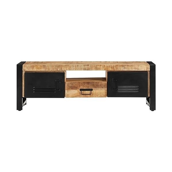 LAPOOH Meuble TV 120x30x40 cm Bois Massif de manguier,Meuble TV,Meuble TV Moderne,Meuble de Salon