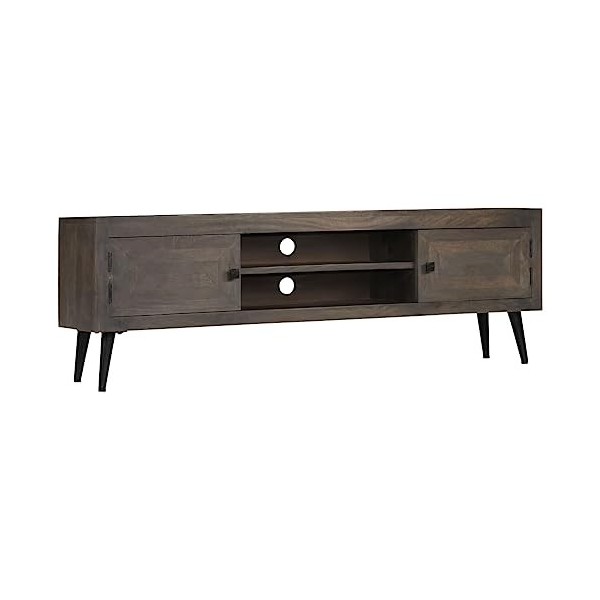 Meuble TV, Banc TV Support de Télévision Table TV Bas Armoire Basse Meuble TV Bois Massif de manguier 140 x 30 x 45 cm