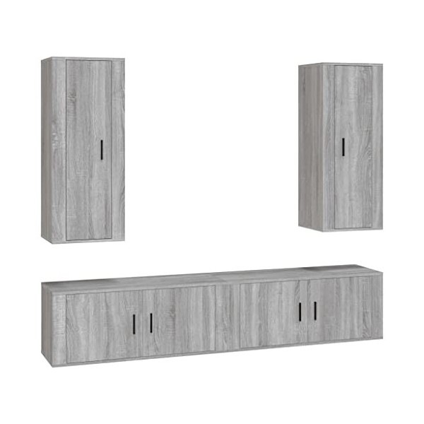 VEEKI Meuble TV, Meuble TV Suspendu, Meuble TV Industriel, Meuble TV Bois, Meuble Chambre, Convient pour Salon ou Chambre, En