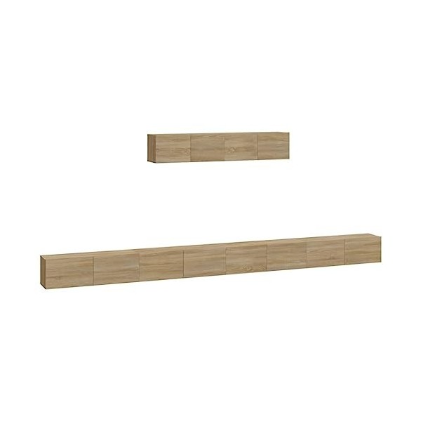 vidaXL Ensemble de Meubles TV 6 pcs Centres de Divertissement Armoires Multimédia Meubles de Salle de Séjour Intérieur Gris B