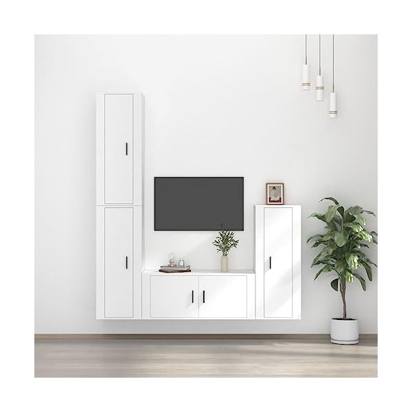 VEEKI Meuble TV, Meuble TV Suspendu, Meuble TV Industriel, Meuble TV Bois, Meuble Chambre, Convient pour Salon ou Chambre, En