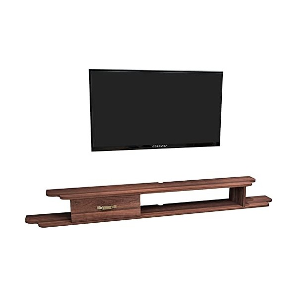 Uvency Meuble Tv Mural Console Multimédia Murale Asymétrique, Meuble Tv Flottant, Étagères de Rangement Murales, Meuble Tv 47