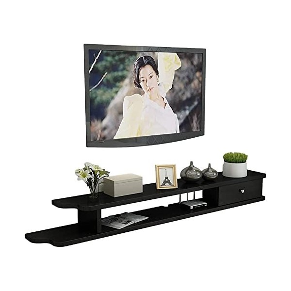 XIBANY Meuble TV, Lowboard TV, Étagères Flottantes, Console Média TV Murale, Cloison de Rangement pour Décodeur, Une Variété 