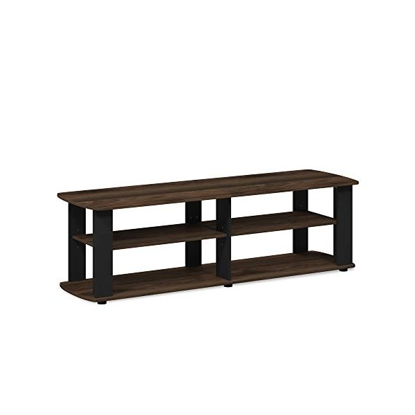 Furinno 11191DWN Centre de Divertissement TV, Bois, Noyer Foncé, Taille Unique, One Size