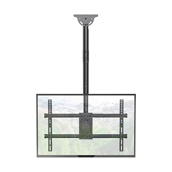 WALI Support TV de plafond réglable pour téléviseurs LED, LCD, OLED 4K de 37 à 70", jusquà 50 kg, VESA 600 x 400 mm CM3770