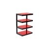 Norstone Esse Hi-Fi Noir Brillant et Verre Rouge - Meuble Hifi