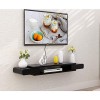 WXQIANG Support mural pour TV, meuble TV, étagère supérieure, meuble de rangement pour DVD, boîte de câble, noir, flottant, d