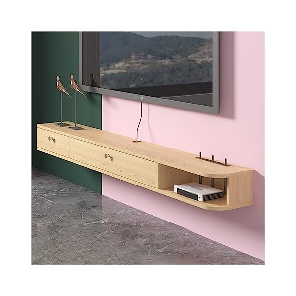 Étagère flottante pour meuble TV, composant de console multimédia pour centre de divertissement mural sous le téléviseur, éta