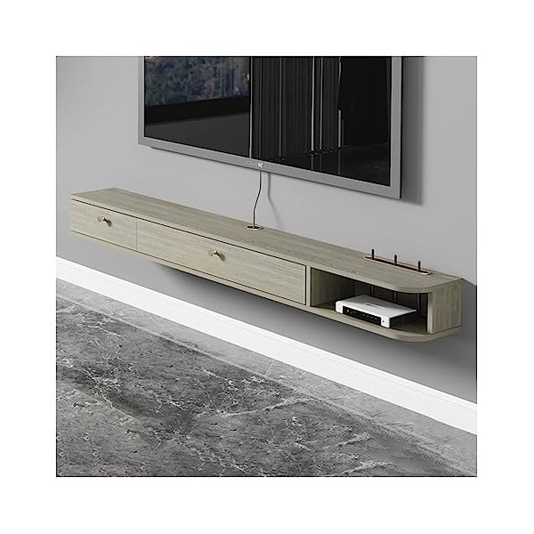 Étagère flottante pour meuble TV, composant de console multimédia pour centre de divertissement mural sous le téléviseur, éta