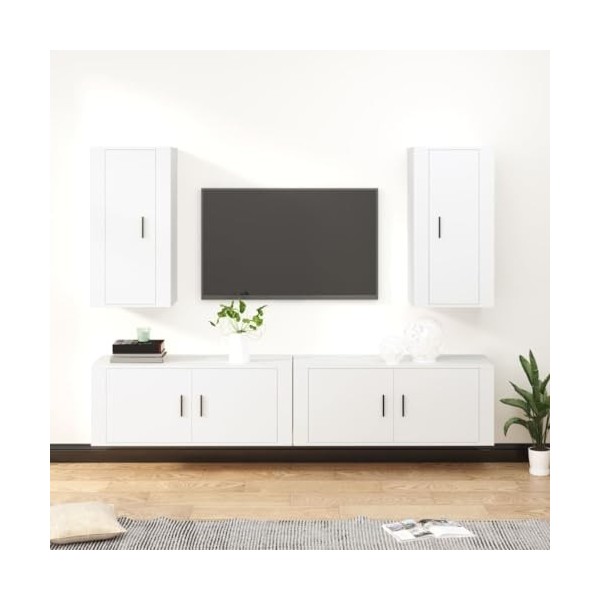 VEEKI Meuble TV, Meuble TV Suspendu, Meuble TV Industriel, Meuble TV Bois, Meuble Chambre, Convient pour Salon ou Chambre, En