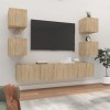 VEEKI Meuble TV, Meuble TV Suspendu, Meuble TV Industriel, Meuble TV Bois, Meuble Chambre, Convient pour Salon ou Chambre, En