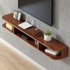 EGOMED Meuble TV Flottant Meuble étagère Flottante pour Composants TV Meuble TV en Bois Console multimédia Murale Unité Centr