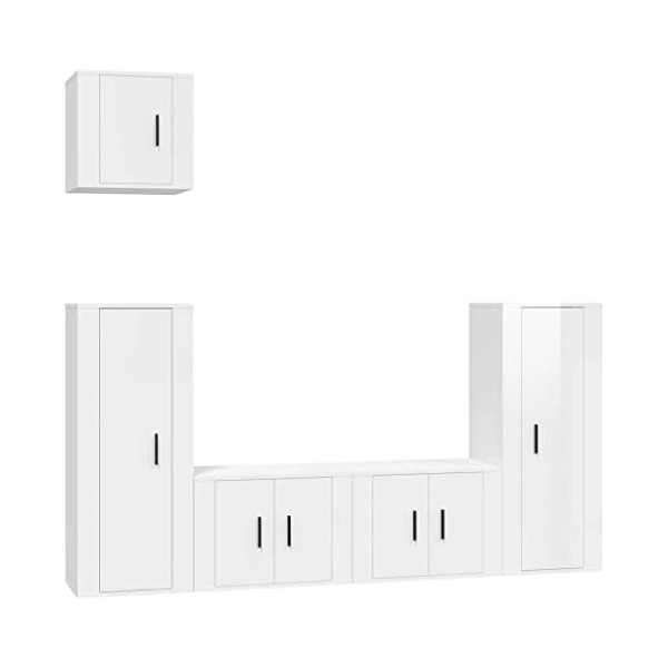 vidaXL Ensemble de Meubles TV 5 pcs Chêne Sonoma Bois dingénierie