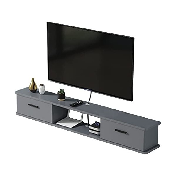 EGOMED Meuble TV Flottant Meuble TV Mural, Meuble TV Mural, Console Centrale de Divertissement TV Flottante pour décodeur câb