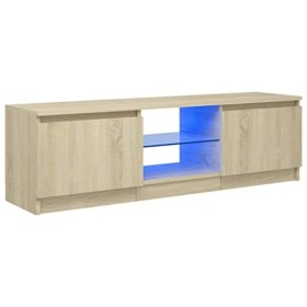 Générique Meuble TV avec lumières LED chêne Sonoma 120x30x35,5 cm,19.15 KG,804286, Meubles, Meubles TV