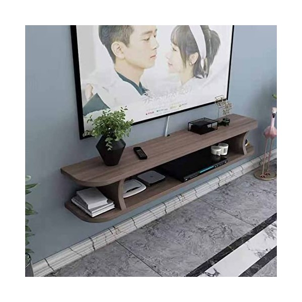 EGOMED Meuble TV Flottant Meuble TV Flottant, étagère de Rangement multimédia en Bois, Console TV Suspendue pour Salon, Salle