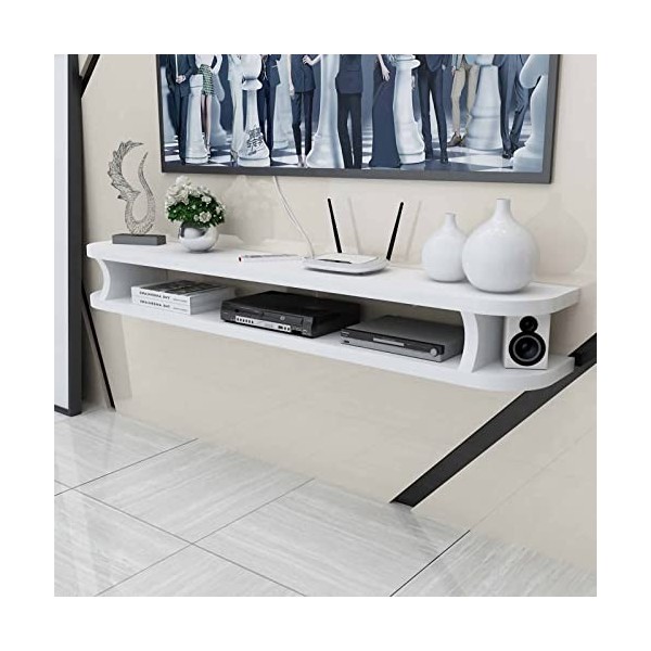 EGOMED Meuble TV Flottant Meuble TV Flottant, étagère de Rangement multimédia en Bois, Console TV Suspendue pour Salon, Salle