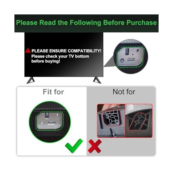 Support TV pour support TV Hisense 32", 43", 50", 55", 55", 58", 65", 75", 75", 55", 55R6G, 55U6GR5 58R6E. 3 32H4030F3 43R6E3