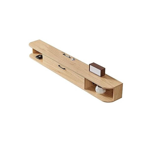 YUZDNM Meuble TV Flottant Mural - Meuble TV Suspendu, Étagère Flottante en Bois Massif, Meuble TV Mural, Table De Rangement M
