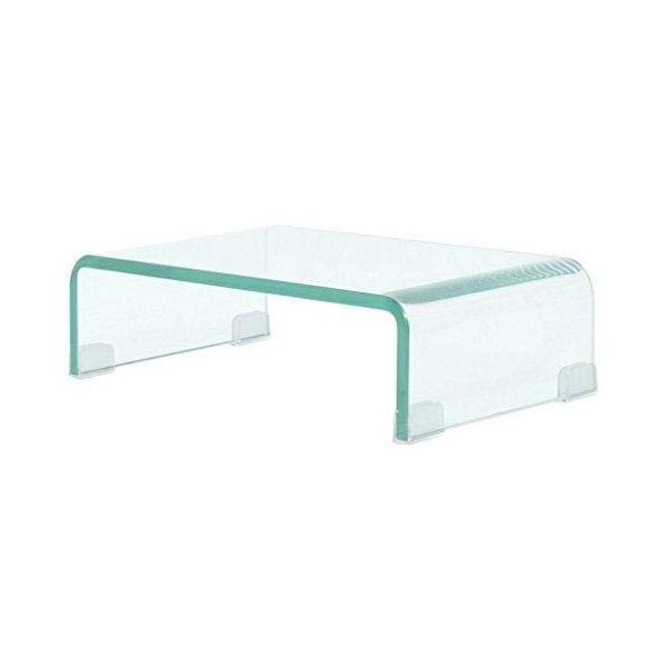vidaXL Meuble TV de Salon Support pour Moniteur 40x25x11 cm Verre Transparent