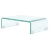 vidaXL Meuble TV de Salon Support pour Moniteur 40x25x11 cm Verre Transparent